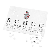Load image into Gallery viewer, Wine Label Themed Jigsaw Puzzles - Schug Carneros Estate Label Print on 252 or 500 Pieces Puzzle - Made in America