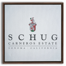 Load image into Gallery viewer, Wine Label Themed Artwork - Schug Carneros Estate Print on Canvas in a Floating Frame