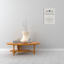 Load image into Gallery viewer, Wine Label Themed Wall Decor - Turtle Vines Wine  Label Print on Wooden Plaque 8" x 12" Made in the USA