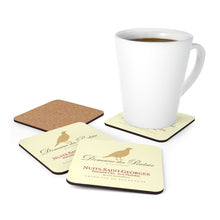 Load image into Gallery viewer, Wine Label Themed Gifts - Domaine des Perdrix bottle Label Back Corkwood Coaster Set of 4