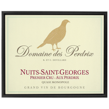 Load image into Gallery viewer, Wine Label Themed Artwork - Domaine des Perdrix Wine Label Print on Canvas in a Floating Frame