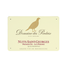 Load image into Gallery viewer, Wine Label Themed Decor - Domaine des Perdrix Wine Label Print on Metal Plate 8" x 12" Made in the USA