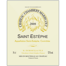 Load image into Gallery viewer, Winery Gifts - Man Cave Decor - Chateau Chambert-Marbuzet Wine Label Printed on Eco-Friendly Recycled Aluminum