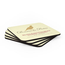 Load image into Gallery viewer, Wine Label Themed Gifts - Domaine des Perdrix bottle Label Back Corkwood Coaster Set of 4