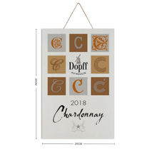 Load image into Gallery viewer, Wine Label Themed Decor - Chardonnay D'Alsace - Dopff au Moulin Wine Label Print on Wooden Plaque 8" x 12" Made in the USA