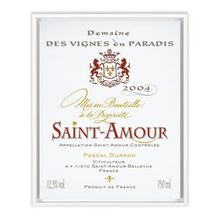Load image into Gallery viewer, Wine Label Themed Artwork - Saint Amour Wine Label Print on Canvas in a Floating Frame
