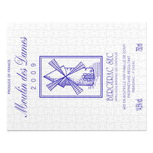 Load image into Gallery viewer, Wine Themed Jigsaw Puzzles - Label of Moulin des Dames Print 252 Pieces Puzzle - Made in America