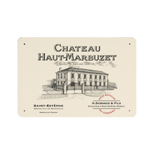 Load image into Gallery viewer, Kitchen Gifts - Wine Themed Decor - Chateau Haut-Marbuzet Wine Label Print on Metal Plate 8" x 12" Made in the USA