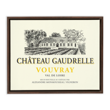 Load image into Gallery viewer, Wine Label Themed Artwork - Chateau Gaudrelle Wine Label Print on Canvas in a Floating Frame