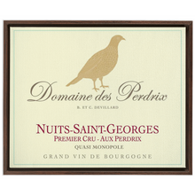 Load image into Gallery viewer, Wine Label Themed Artwork - Domaine des Perdrix Wine Label Print on Canvas in a Floating Frame