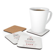Load image into Gallery viewer, Cognac Label Themed Gifts - Cognac Park Mizunara bottle Label Corkwood Coaster Set of 4