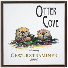 Load image into Gallery viewer, Wine Label Themed Artwork - Otter Cove Gewurztraminer 2006 Print on Canvas in a Floating Frame