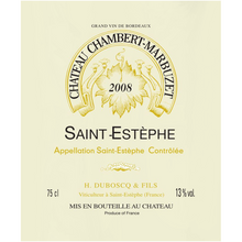 Load image into Gallery viewer, Winery Gifts - Man Cave Decor - Chateau Chambert-Marbuzet Wine Label Printed on Eco-Friendly Recycled Aluminum