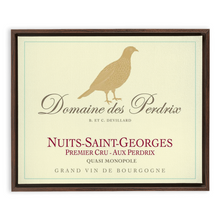 Load image into Gallery viewer, Wine Label Themed Artwork - Domaine des Perdrix Wine Label Print on Canvas in a Floating Frame