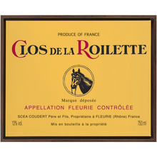 Load image into Gallery viewer, Wine Label Themed Artwork - Clos de la Roilette Wine Label Print on Canvas in a Floating Frame