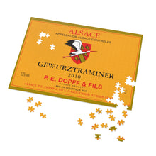 Load image into Gallery viewer, Wine Label Themed Jigsaw Puzzles - P.E. Dopff Gewurztraminer Label Print on 252 or 500 Pieces Puzzle - Made in America