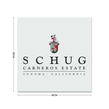 Load image into Gallery viewer, Wine Themed Wall Decor - Schug Carneros Estate Label Print on Metal Plate 12" x 12" Made in the USA