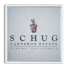 Load image into Gallery viewer, Wine Label Themed Artwork - Schug Carneros Estate Print on Canvas in a Floating Frame