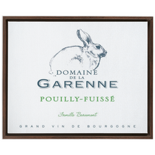 Load image into Gallery viewer, Wine Label Themed Artwork - Domaine de la Garenne Wine Label Print on Canvas in a Floating Frame