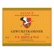 Load image into Gallery viewer, Wine Label Themed Jigsaw Puzzles - P.E. Dopff Gewurztraminer Label Print on 252 or 500 Pieces Puzzle - Made in America