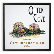 Load image into Gallery viewer, Wine Label Themed Artwork - Otter Cove Gewurztraminer 2006 Print on Canvas in a Floating Frame