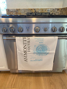 Ammonite Vouvray Flour Sack Towel on stove