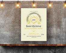 Load image into Gallery viewer, Winery Gifts - Man Cave Decor - Chateau Chambert-Marbuzet Wine Label Printed on Eco-Friendly Recycled Aluminum