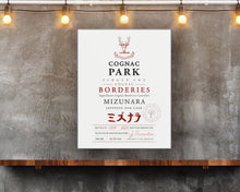 Load image into Gallery viewer, Cognac Label Themed Artwork - Cognac Park Mizunara Label Printed on Eco-Friendly Recycled Aluminum