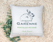 Load image into Gallery viewer, Indoor Outdoor Pillows Domaine de la Garenne Wine Label Print