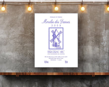Load image into Gallery viewer, Wine Label Themed Artwork - Moulin des Dames Label Printed on Eco-Friendly Recycled Aluminum