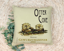 Load image into Gallery viewer, Indoor Outdoor Pillows Otter Cove Gewurztraminer Wine Label Print