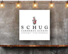 Load image into Gallery viewer, Winery Gifts - Wine Themed Wall Decor - Schug Carneros Estate Wine Label Printed on Eco-Friendly Recycled Aluminum