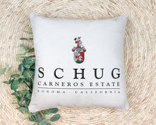 Load image into Gallery viewer, Indoor Outdoor Pillows Schug Carneros Estate Label Print