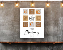Load image into Gallery viewer, Wine Themed Wall Decor - Dopff Chardonnay 2018 Label on Eco-Friendly Recycled Aluminum