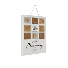 Load image into Gallery viewer, Wine Label Themed Decor - Chardonnay D'Alsace - Dopff au Moulin Wine Label Print on Wooden Plaque 8" x 12" Made in the USA
