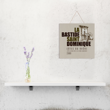 Load image into Gallery viewer, Wine Label Themed Wall Decor -La Bastide Saint Dominique Winery Cotes du Rhone Wine Label Print on Wooden Plaque 8" x 8" Made in the USA