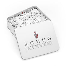 Load image into Gallery viewer, Wine Label Themed Jigsaw Puzzles - Schug Carneros Estate Label Print on 252 or 500 Pieces Puzzle - Made in America
