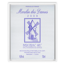 Load image into Gallery viewer, Wine Label Themed Artwork - Moulin des Dames Label Print on Canvas in a Floating Frame