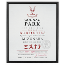 Load image into Gallery viewer, Cognac Label Themed Artwork - Cognac Park Mizunara Label Print on Canvas in a Floating Frame