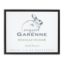 Load image into Gallery viewer, Wine Label Themed Artwork - Domaine de la Garenne Wine Label Print on Canvas in a Floating Frame