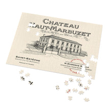 Load image into Gallery viewer, Wine Label Themed Jigsaw Puzzles - Chateau Haut-Marbuzet bottle Label Print on 252 or 500 Pieces Puzzle - Made in America