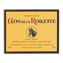 Load image into Gallery viewer, Wine Label Themed Artwork - Clos de la Roilette Wine Label Print on Canvas in a Floating Frame