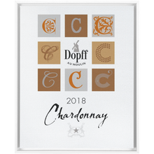Load image into Gallery viewer, Wine Themed Artwork - Chardonnay D'Alsace - Dopff au Moulin Label Print on Canvas in a Floating Frame