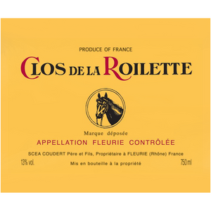 Wine Label Themed Artwork - Clos De La Roilette Wine Label Printed on Rectangular Eco-Friendly Recycled Aluminum