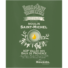 Load image into Gallery viewer, Kitchen Decor and Gifts - Moulin St Michel Olive Oil Label Printed on Rectangular Eco-Friendly Recycled Aluminum