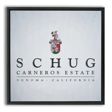 Load image into Gallery viewer, Wine Label Themed Artwork - Schug Carneros Estate Print on Canvas in a Floating Frame