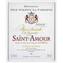 Load image into Gallery viewer, Wine Label Themed Artwork - Saint Amour Wine Label Print on Canvas in a Floating Frame