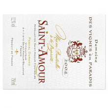 Load image into Gallery viewer, Wine Label Themed Jigsaw Puzzles - Saint Amour Label Print on 252 or 500 Pieces Puzzle - Made in America