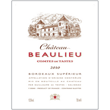 Load image into Gallery viewer, Winery Gifts and Wine Room Decor - Chateau Beaulieu Wine Label Printed on Eco-Friendly Recycled Aluminum