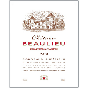 Winery Gifts and Wine Room Decor - Chateau Beaulieu Wine Label Printed on Eco-Friendly Recycled Aluminum